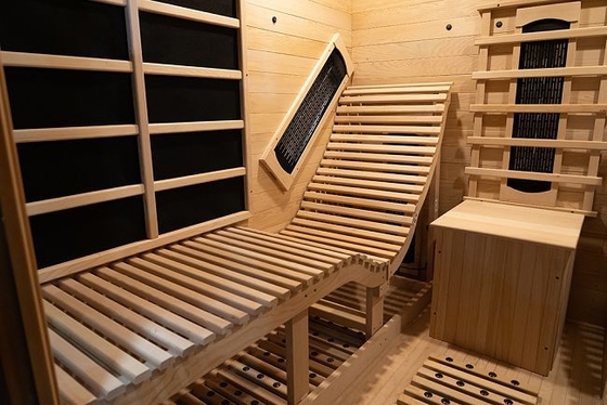 Przejrzystość szkła hartowanego, sauna w odległej podczerwieni, oświetlenie LED i panel węglowy pełnego spektrum