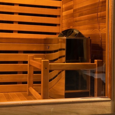 6 osób tradycyjny piec z drewna cedrowego na zewnątrz sucha sauna unikalna konstrukcja