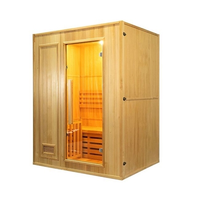 Domowa Mała Drewniana Tradycyjna Sauna Parowa dla 2 Osób Z Kuchenką Elektryczną 3KW
