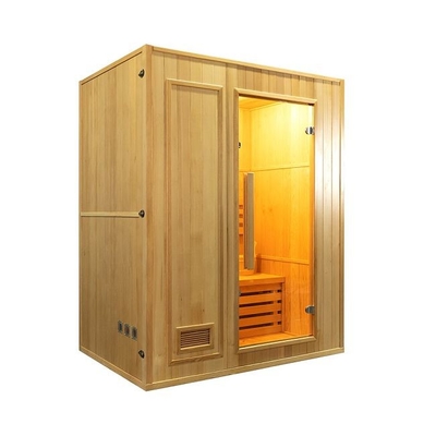 Domowa Mała Drewniana Tradycyjna Sauna Parowa dla 2 Osób Z Kuchenką Elektryczną 3KW