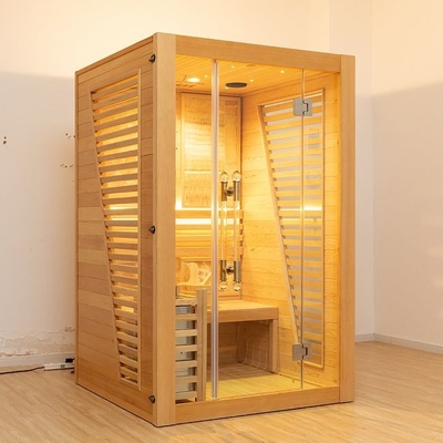 Indoor 3KW Hemlock Wood Tradycyjna sauna parowa dla 2 osób Luksusowy pokój