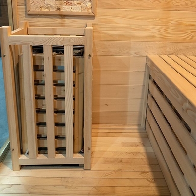 Luksusowa 3-osobowa tradycyjna sauna domowa z litego drewna o mocy 3000 W