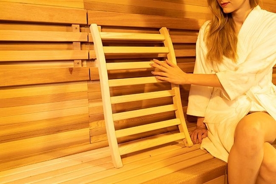 System muzyczny Bluetooth Sauna sucha na zewnątrz Relaks i zdrowie z drzwiami ze szkła hartowanego
