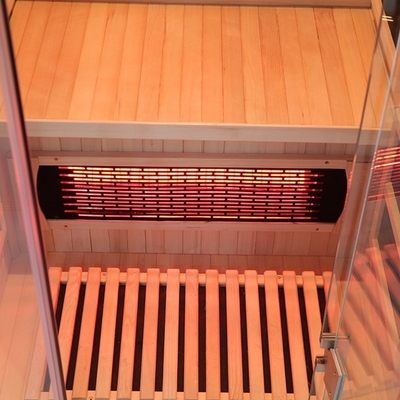 Przezroczyste szkło hartowane Sauna dalekiej podczerwieni 0 ° C - 65 ° C Zakres temperatur roboczych