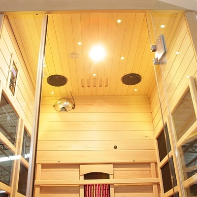 Przezroczyste szkło hartowane Sauna dalekiej podczerwieni 0 ° C - 65 ° C Zakres temperatur roboczych