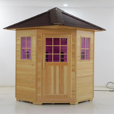 Canadian Hemlock / Red Cedar Materiał Low EMF Sauna na podczerwień 100 - 178 kg Pojemność