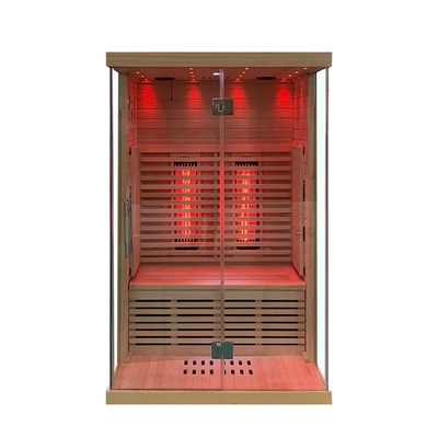 Pełne spektrum i panel węglowy Hemlock Sauna na daleką podczerwień Rozmiar dla 2 osób