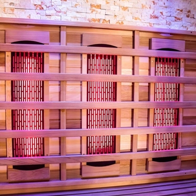 4-osobowa drewniana sauna Luksusowa sauna na podczerwień z drzewa cedrowego z czerwonego cedru
