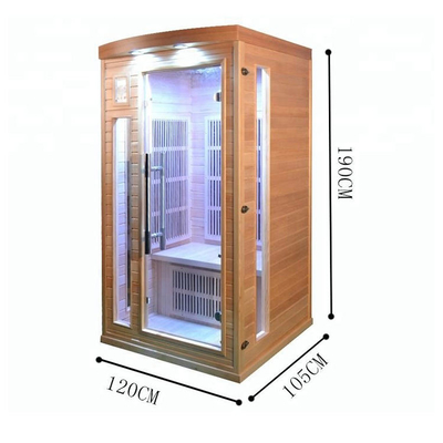 Luksusowa drewniana sauna sucha na podczerwień o mocy 1750 W dla 2 osób