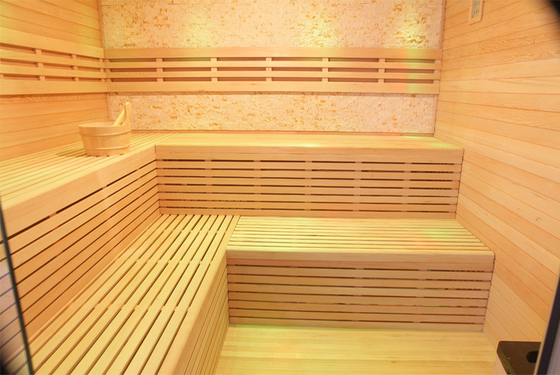 Duża przestrzeń domowa komercyjna wewnętrzna tradycyjna sauna parowa dla 5 - 8 osób