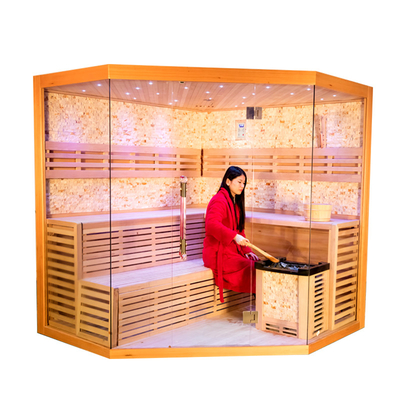 Sauna parowa ozonowa dla 4 - 5 osób z piecem o mocy 6 kW