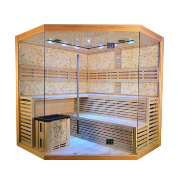 Luksusowa tradycyjna sauna parowa dla 5 - 8 osób z piecem grzewczym o mocy 6 kW