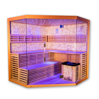 Luksusowa tradycyjna sauna parowa dla 5 - 8 osób z piecem grzewczym o mocy 6 kW