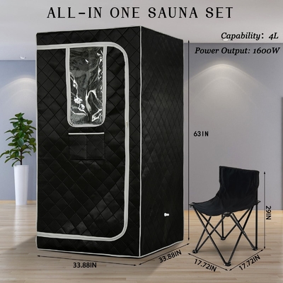 110-120V AC 60Hz Przenośna sauna parowa z przejrzystymi oknami i wodoodporną tkaniną