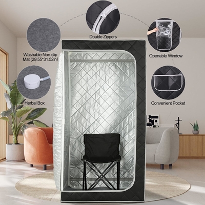 110-120V AC 60Hz Przenośna sauna parowa z przejrzystymi oknami i wodoodporną tkaniną