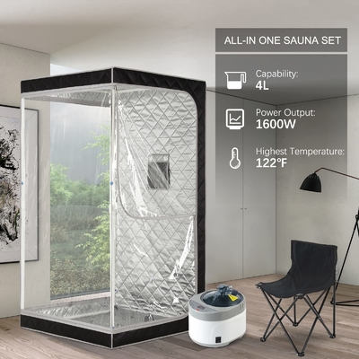 Przejrzyste okna Przenośna sauna parowa, oszczędzająca czas na salonie gimnastycznym lub saunowym
