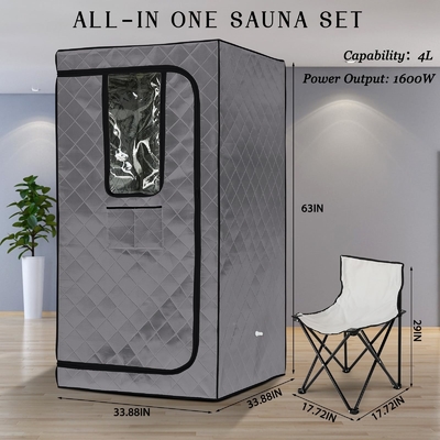 110 - 120V AC 60Hz Przenośna sauna parowa z przejrzystymi okienami