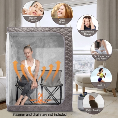 1500W Przenośny sauna parowa Wodoszczelna tkanina Dwuosobowy namiot saunowy