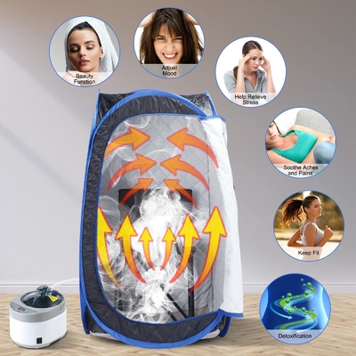 Wodoszczelna tkanina sauna na jedną osobę namiot przenośna sauna parowa z mocą 1500W