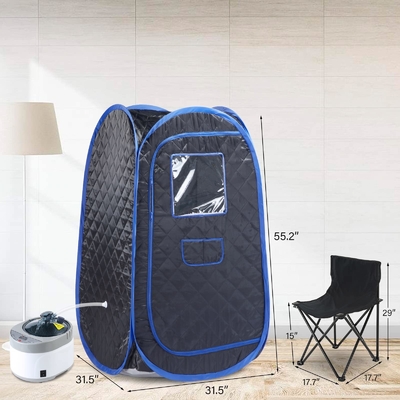 Wodoszczelna tkanina sauna na jedną osobę namiot przenośna sauna parowa z mocą 1500W