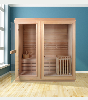 Tradycyjna sauna parowa z piecem i kamieniem