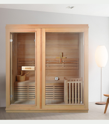 Tradycyjna sauna parowa z piecem i kamieniem