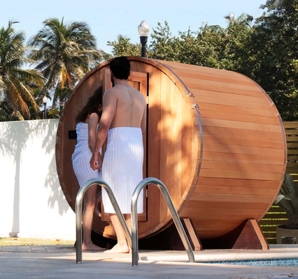 Kanadyjski sosnowy drewno zewnętrzne beczki Tradycyjna sauna parowa 6000W