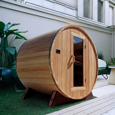Kanadyjski sosnowy drewno zewnętrzne beczki Tradycyjna sauna parowa 6000W