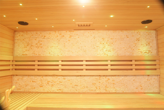 Tradycyjny Sauna z piecem parowym Premium Hemlock Kabina sauny parowej w pomieszczeniu