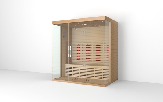 4 osoby kwadratowe pomieszczenie wnętrze sauna w zakresie dalekiego podczerwieni