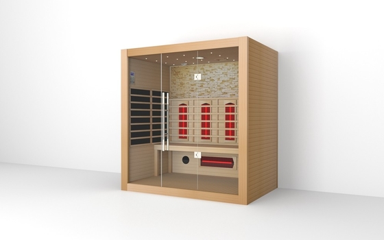 Masywne drewno 4 osoby sauna podczerwona sala sauna podczerwona sucha drewniana