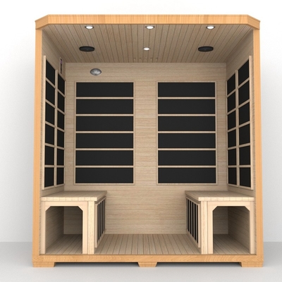 Smartmak Niski Emf Bliska sauna podczerwona 4 osoby Sauna podczerwona czerwony cedrowy