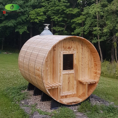 Kanadyjski Cedar / Hemlock Drzewo Duże płonące Sauna zewnętrzna z beczką dla 6 osób