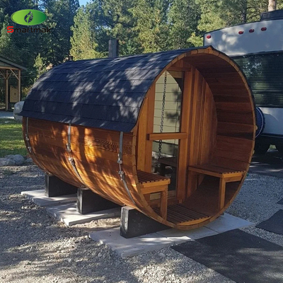 Suche spa parowe drewno podpalone na zewnątrz wodoodporne beczki sauna pomieszczenie ogrodowe