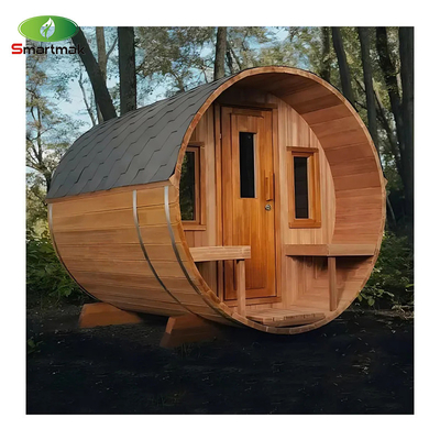 Sauna zewnętrzna z beczkami z drewna Sauna z drewna macierzystego do użytku ogrodowego