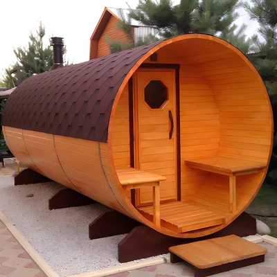 Sucha parowa Sauna drewniana Salona zdrowia Drewniana łazienka z beczką