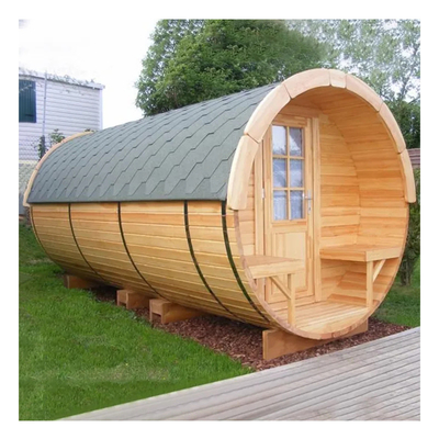 Sauna zewnętrzna z cydrem, beczka, piec z drewna, sauna parowa dla 6 osób