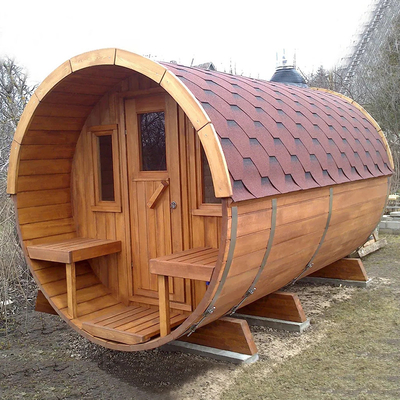 Sauna zewnętrzna z cydrem, beczka, piec z drewna, sauna parowa dla 6 osób