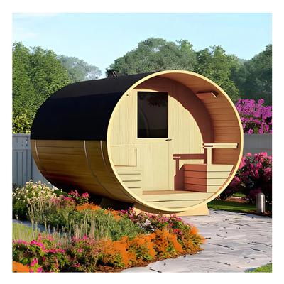 Red Cedar Wood Barrel Sauna Wet Steam Tradycyjna drewniana sauna