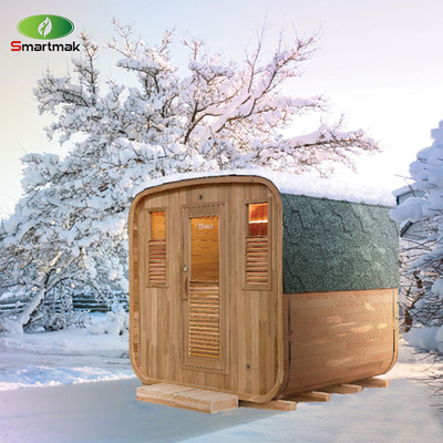 Słoneczna sauna z piecem, sauna z cedru dla 4-6 osób