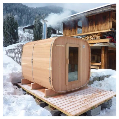 Sauna zewnętrzna w pełnym szkle z regulowaną wentylacją System muzyczny Bluetooth 220V