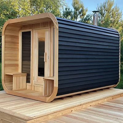 Cedar Outdoor Dry Sauna dla relaksu i zdrowia 5-6 osób z regulowaną wentylacją