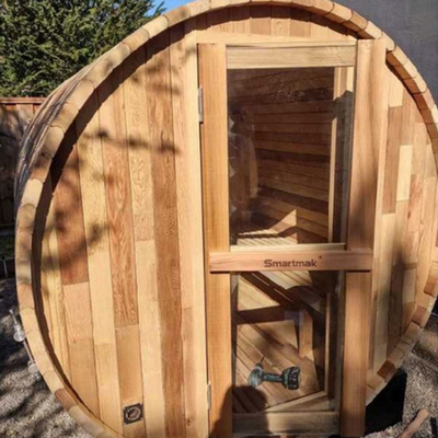 Drzewo Sucha Pary Tradycyjny Cedar Barrel Sauna Pokoju zewnętrznego drewnianego paliwa beczki