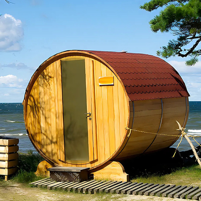 Kanadyjski Cedar Wood Sauna parowa na zewnątrz