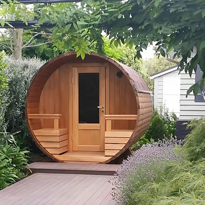 Kanadyjski Cedar Wood Sauna parowa na zewnątrz