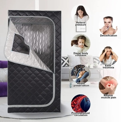 Kompletny zestaw sauny parowej domowej, 4L Parnik Duża przenośna składana sauna parowa 1-2 osoby