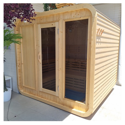 Zmienną wentylację Hemlock Cedar Sauna dla 5-6 osób Tempered Glass Door Easy Assembly