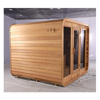 System muzyczny Blue Tooth Cedar Sauna Full Glass Door Outdoor Dry Sauna With Hemlock Wood