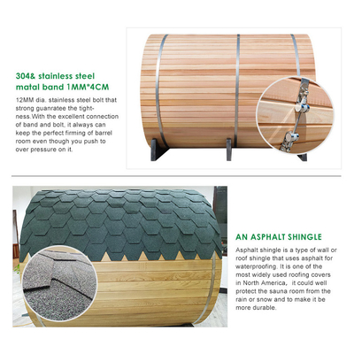 Luksusowa sauna drewniana z ogrzewaniem o mocy 4,5 kW / 6 kW dla 2-8 osób 220V / 380V napięcie