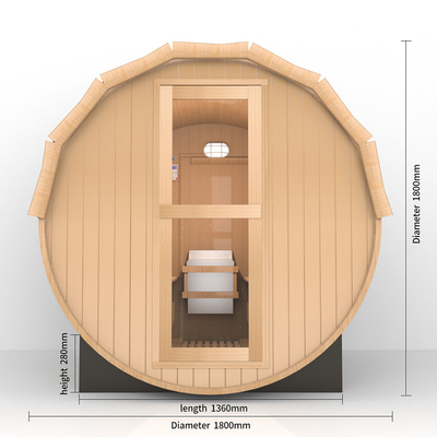 2-8 osób Sauna drewniana Barrel Sauna drewno Łatwa instalacja 15-99 MIN Time Range